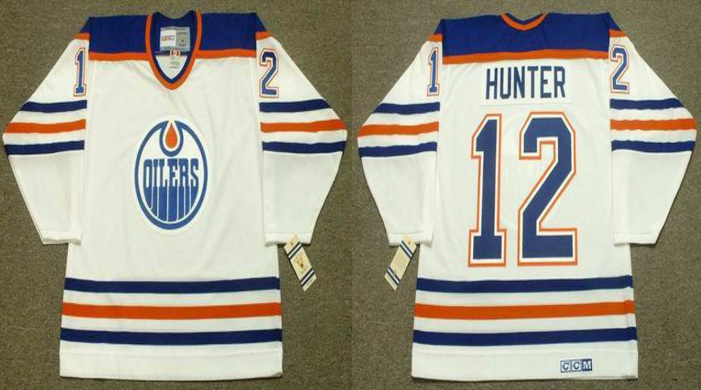 2019 Men Edmonton Oilers #12 Hunter White CCM NHL jerseys